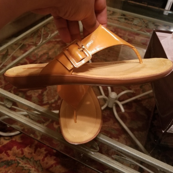 Bandolino Shoes - Bandolino yellow patent leather sandals